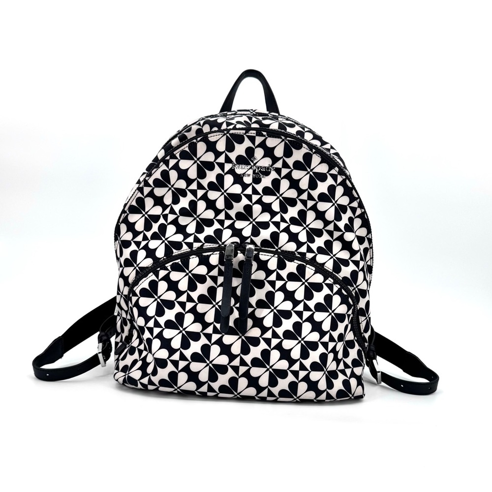 Kate Spade Karissa Clover/Spade Geo Nylon Large Backpack - Picture 3 of 14